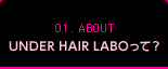 01. About UNDER HAIR LABOって？